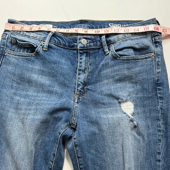 Gap Authentic True Skinny Jeans Distressed Denim Size 31 Short - Picture 6 of 10